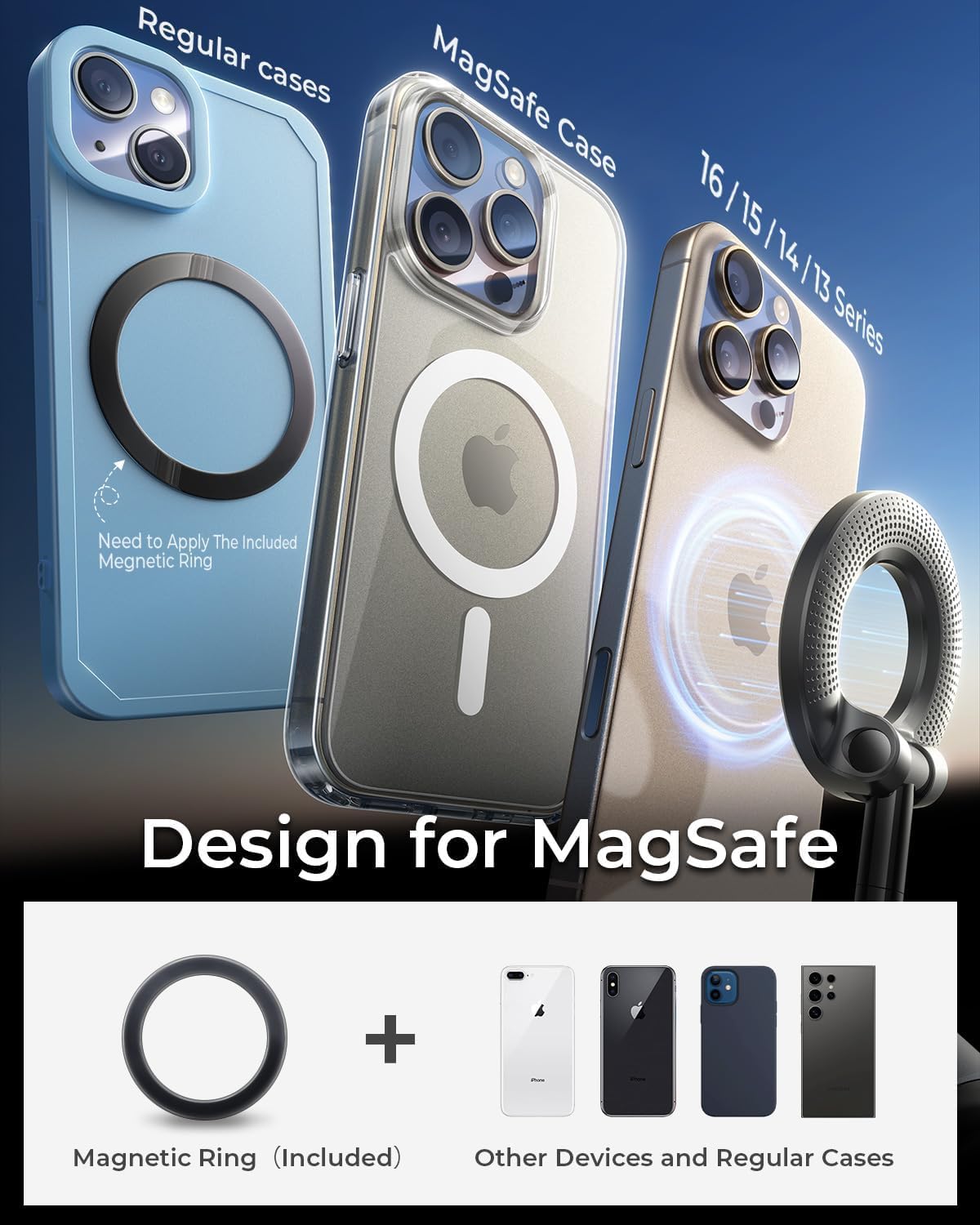 Vacuum Magnetic Phone Holder Foldable Design 360°