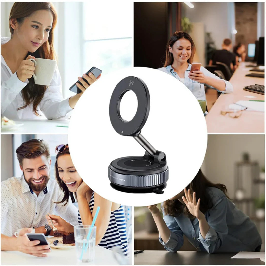 Vacuum Magnetic Phone Holder Foldable Design 360°