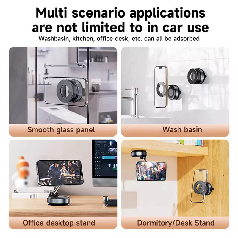 Vacuum Magnetic Phone Holder Foldable Design 360°