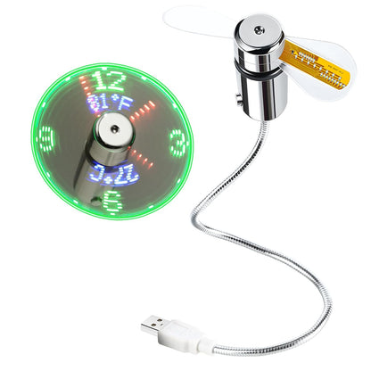 USB LED Fan with Programmable CD Customized Message