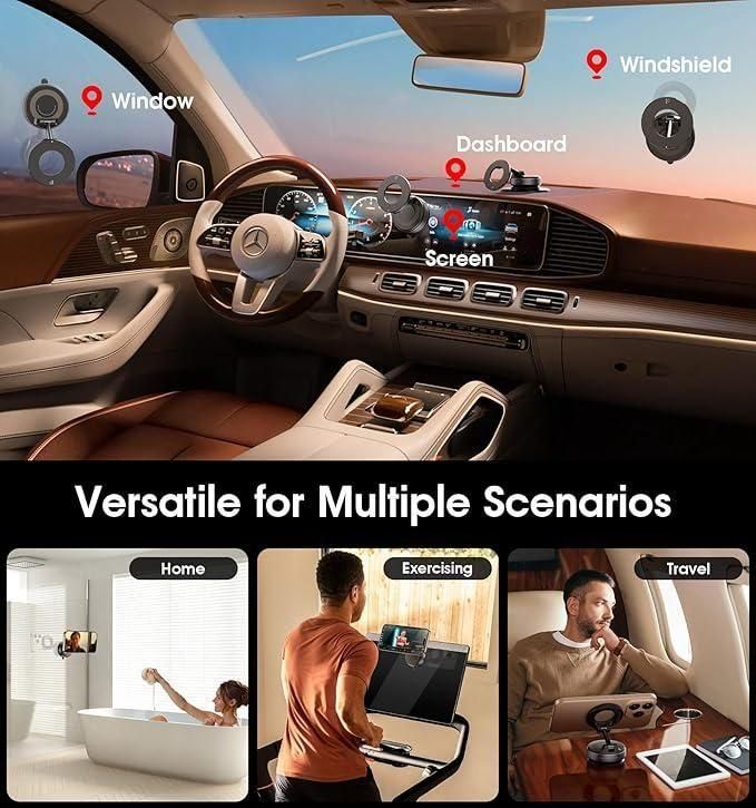 Vacuum Magnetic Phone Holder Foldable Design 360°