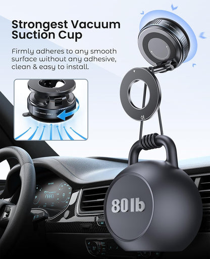 Vacuum Magnetic Phone Holder Foldable Design 360°