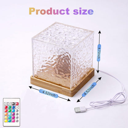Rotating Water Ripple Night Light Aura Lamp
