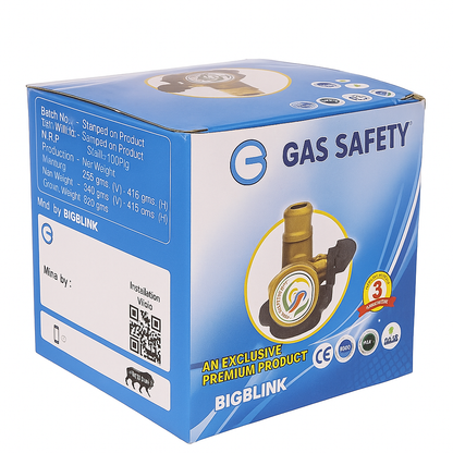 Gas Saving Safety Device for All LPG Gas Cylinder | Gas Leakage Detector, Auto Cut Off,