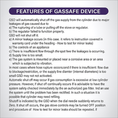 Gas Saving Safety Device for All LPG Gas Cylinder | Gas Leakage Detector, Auto Cut Off,