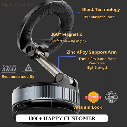Vacuum Magnetic Phone Holder Foldable Design 360°