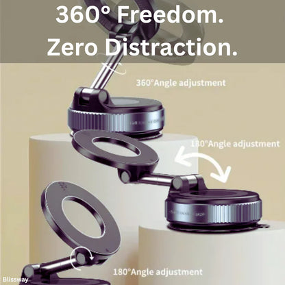 Vacuum Magnetic Phone Holder Foldable Design 360°