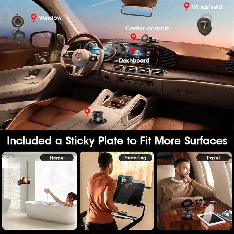 Vacuum Magnetic Phone Holder Foldable Design 360°