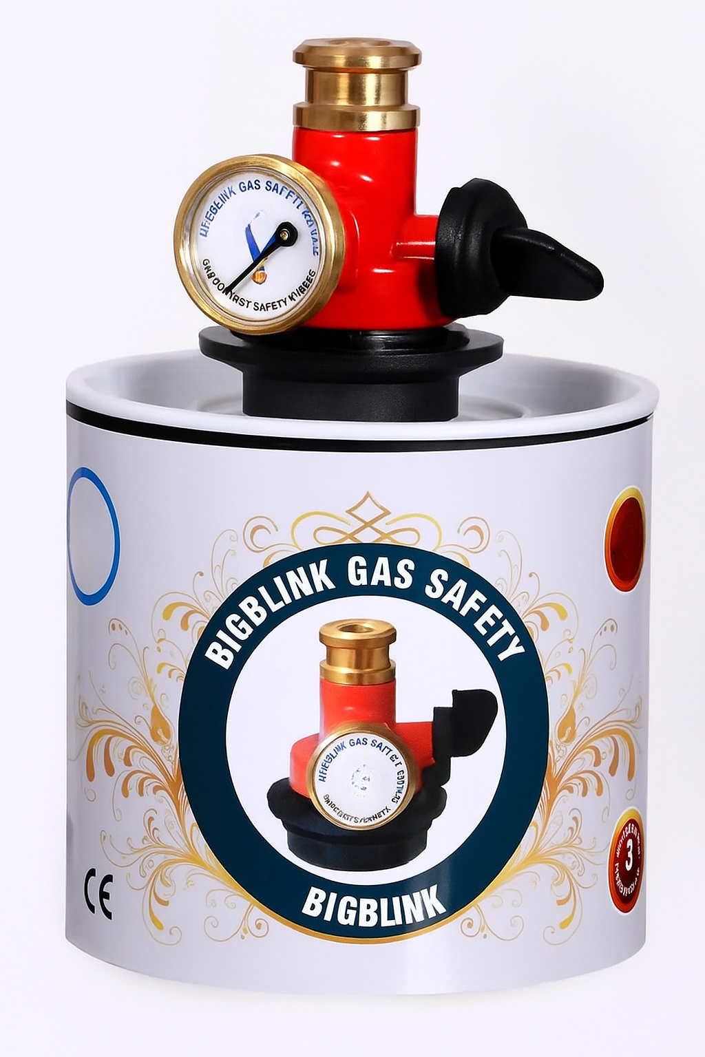 Gas Saving Safety Device for All LPG Gas Cylinder | Gas Leakage Detector, Auto Cut Off,